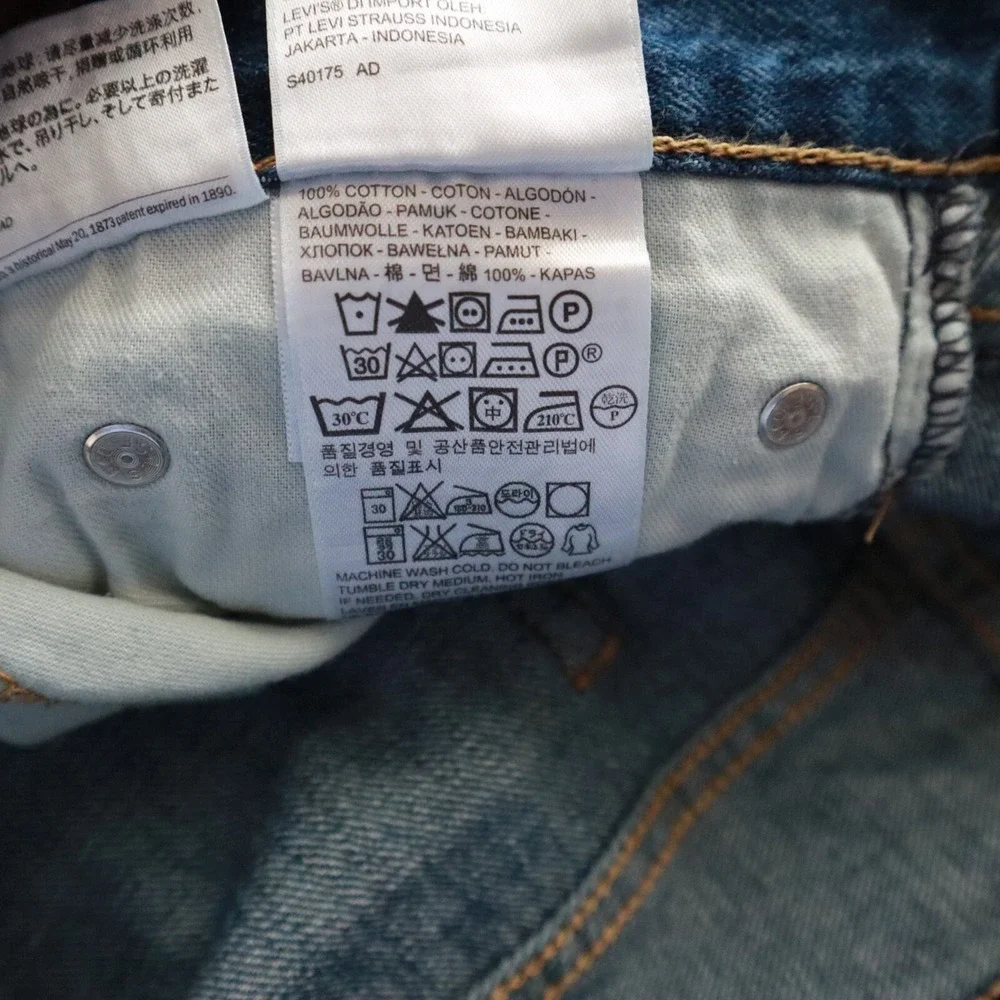 Levi's 514 Jeans Mens 36x30 Straight Fit 5-Pocket Cotton Denim‎ Blue